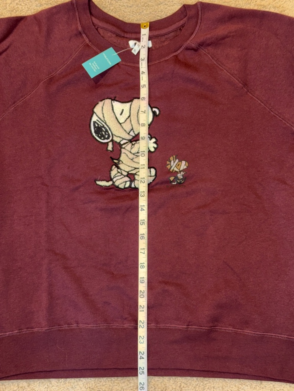 Maurices Maroon Snoopy Mummy Graphic Sweatshirt - Picture 7 of 12